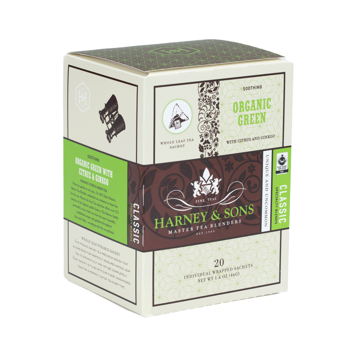 Organic Green with Citrus & Ginkgo - Harney & Sons Teas, European Distribution Center